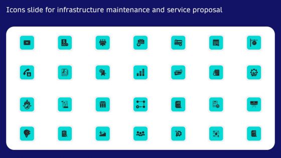 Icons Slide For Infrastructure Maintenance And Service Proposal Infographics PDF