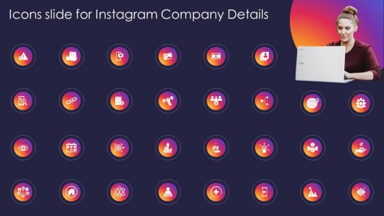 Icons Slide For Instagram Company Details Mockup PDF