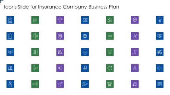 Icons Slide For Insurance Company Business Plan Clipart PDF