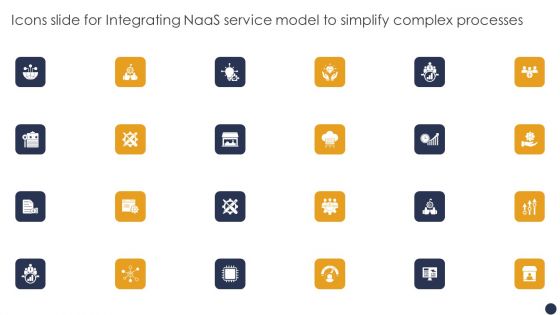 Icons Slide For Integrating Naas Service Model To Simplify Complex Processes Ppt Show Pictures PDF