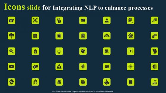 Icons Slide For Integrating Nlp To Enhance Processes Sample PDF