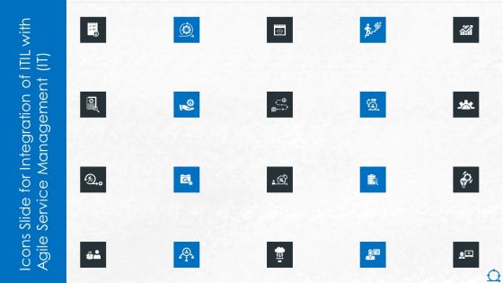 Icons Slide For Integration Of ITIL With Agile Service Management IT Summary PDF