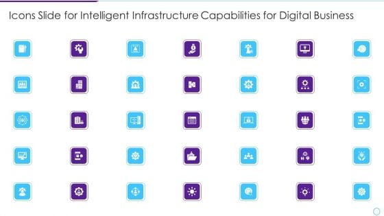 Icons Slide For Intelligent Infrastructure Capabilities For Digital Business Brochure PDF