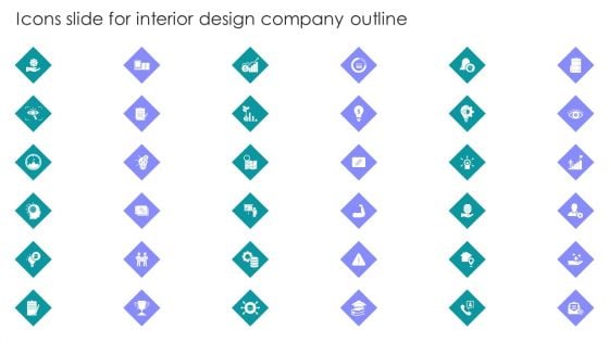 Icons Slide For Interior Design Company Outline Ppt PowerPoint Presentation Gallery Example PDF