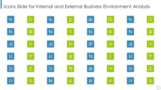 Icons Slide For Internal And External Business Environment Analysis Brochure PDF