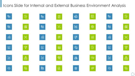 Icons Slide For Internal And External Business Environment Analysis Brochure PDF