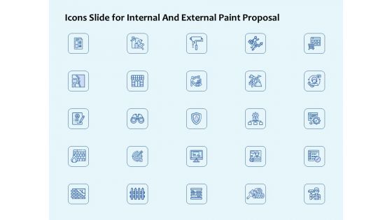 Icons Slide For Internal And External Paint Proposal Ppt Outline Images PDF