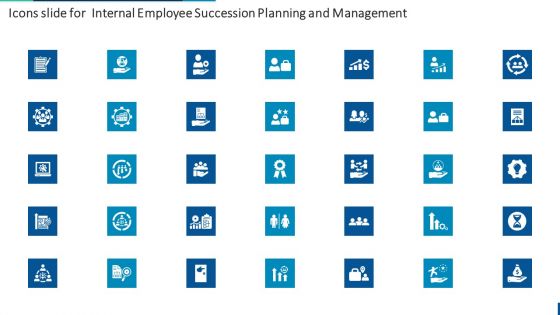 Icons Slide For Internal Employee Succession Planning And Management Ideas PDF