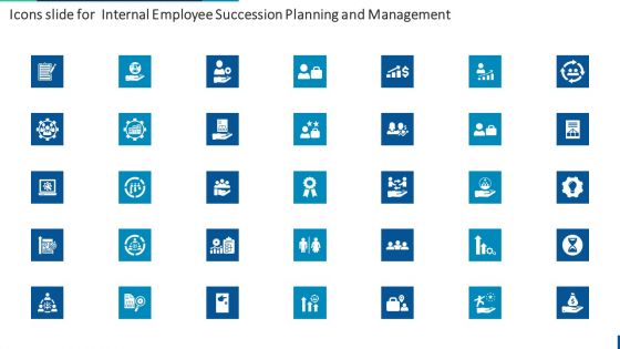 Icons Slide For Internal Employee Succession Planning And Management Ideas PDF