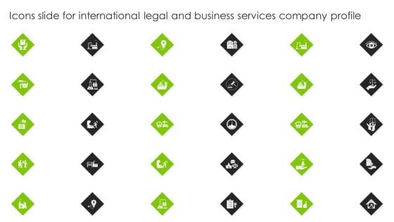 Icons Slide For International Legal And Business Services Company Profile Brochure PDF