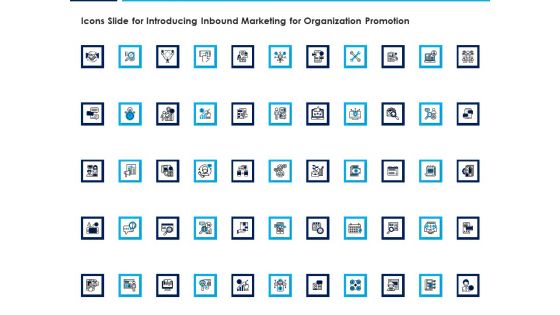 Icons Slide For Introducing Inbound Marketing For Organization Promotion Portrait PDF