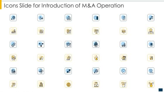 Icons Slide For Introduction Of M And A Operation Ppt Layouts Structure PDF