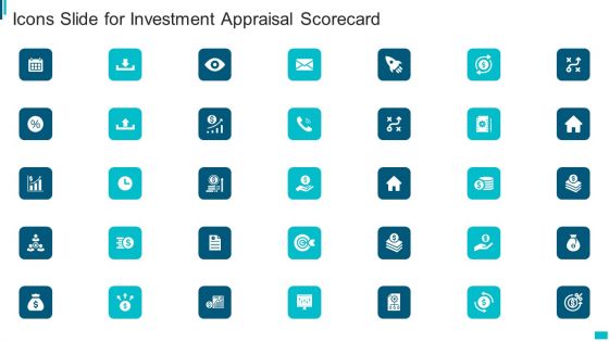 Icons Slide For Investment Appraisal Scorecard Inspiration PDF