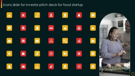 Icons Slide For Investor Pitch Deck For Food Startup Ppt Slides Format PDF