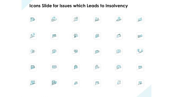 Icons Slide For Issues Which Leads To Insolvency Ppt Ideas Infographics PDF