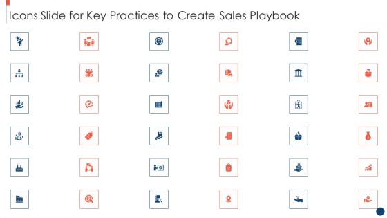 Icons Slide For Key Practices To Create Sales Playbook Ideas PDF