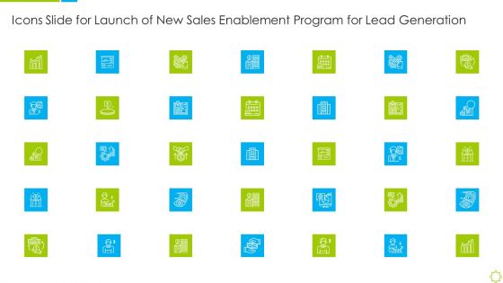 Icons Slide For Launch Of New Sales Enablement Program For Lead Generation Rules PDF