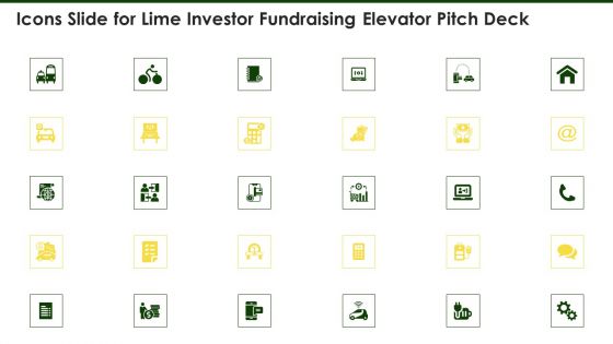 Icons Slide For Lime Investor Fundraising Elevator Pitch Deck Ppt Ideas Designs Download PDF