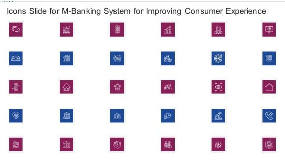 Icons Slide For M Banking System For Improving Consumer Experience Mockup PDF