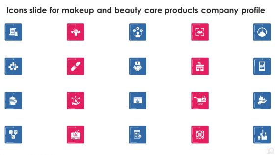 Icons Slide For Makeup And Beauty Care Products Company Profile Formats PDF