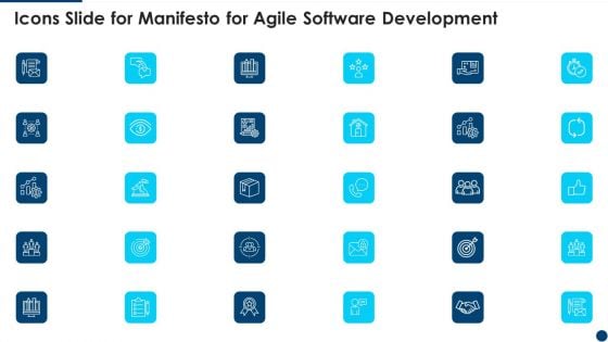 Icons Slide For Manifesto For Agile Software Development Sample PDF