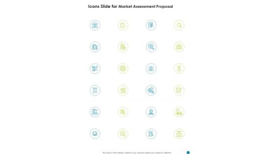 Icons Slide For Market Assessment Proposal One Pager Sample Example Document Icons Slide For Market Assessment Proposal One Pager Sample Example Document