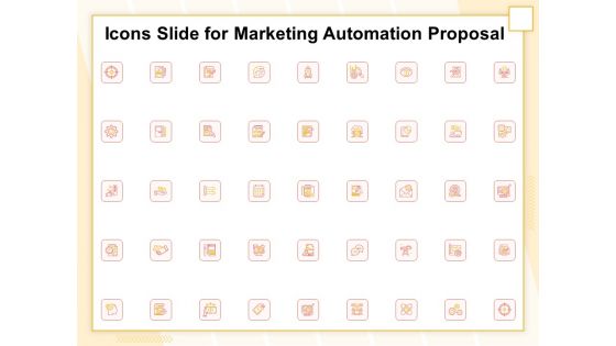 Icons Slide For Marketing Automation Proposal Themes PDF