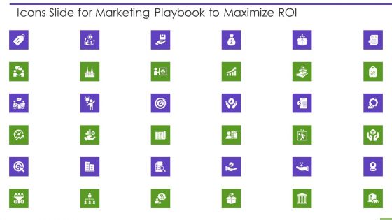 Icons Slide For Marketing Playbook To Maximize Roi Pictures PDF