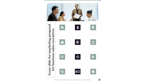 Icons Slide For Marketing Proposal For Business Sales Executives One Pager Sample Example Document Icons Slide For Marketing Proposal For Business Sales Executives One Pager Sample Example Document