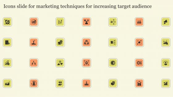 Icons Slide For Marketing Techniques For Increasing Target Audience Mockup PDF