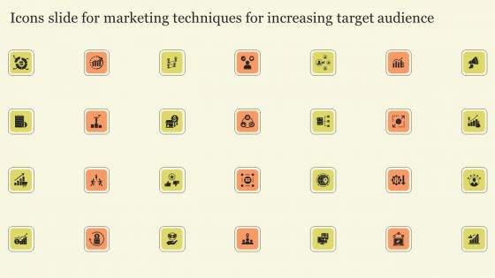 Icons Slide For Marketing Techniques For Increasing Target Audience Mockup PDF