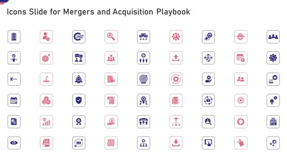 Icons Slide For Mergers Acquisition Playbook Rules PDF