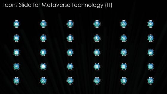 Icons Slide For Metaverse Technology IT Ppt PowerPoint Presentation File Professional PDF