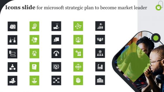 Icons Slide For Microsoft Strategic Plan To Become Market Leader Formats PDF