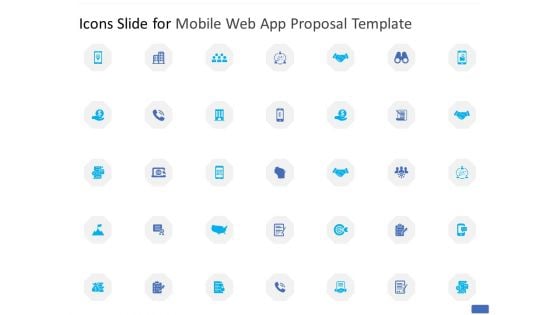 Icons Slide For Mobile Web App Proposal Template Ppt PowerPoint Presentation Professional Gridlines PDF