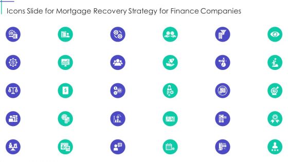 Icons Slide For Mortgage Recovery Strategy For Finance Companies Rules PDF