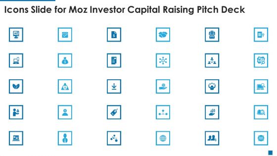 Icons Slide For Moz Investor Capital Raising Pitch Deck Ppt Infographics Background Images Pdf