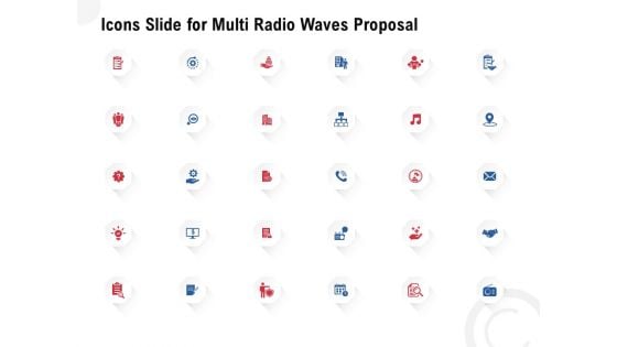 Icons Slide For Multi Radio Waves Proposal Demonstration PDF