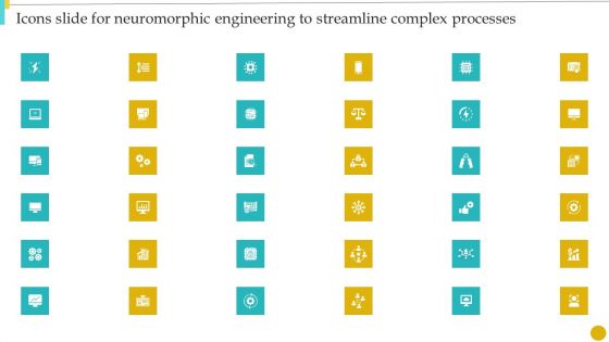 Icons Slide For Neuromorphic Engineering To Streamline Complex Processes Pictures PDF