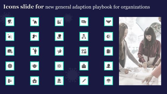 Icons Slide For New General Adaption Playbook For Organizations Clipart PDF