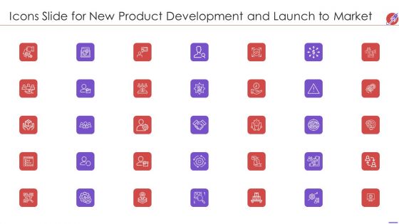 Icons Slide For New Product Development And Launch To Market Formats PDF