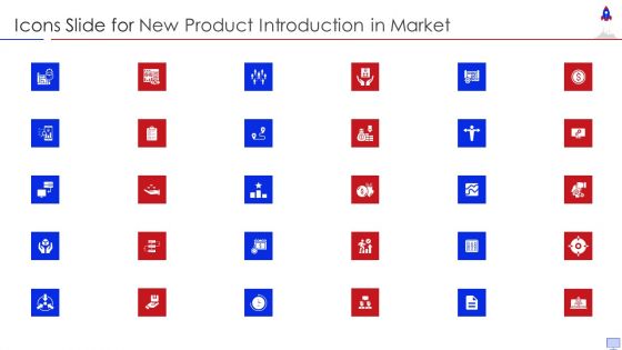 Icons Slide For New Product Introduction In Market Portrait PDF