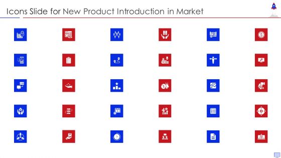 Icons Slide For New Product Introduction In Market Portrait PDF