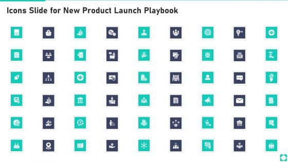 Icons Slide For New Product Launch Playbook Themes PDF