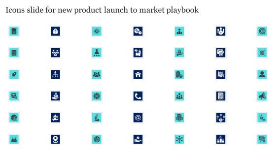 Icons Slide For New Product Launch To Market Playbook Infographics PDF