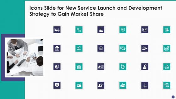 Icons Slide For New Service Launch And Development Strategy To Gain Market Share Inspiration PDF