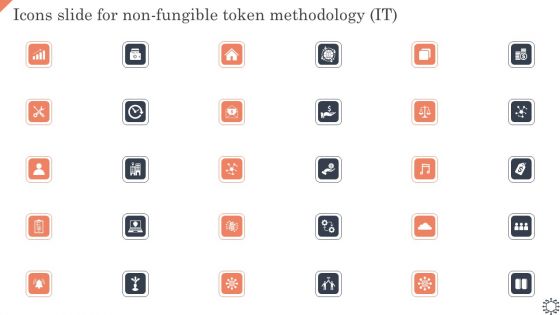 Icons Slide For Non Fungible Token Methodology IT Introduction PDF