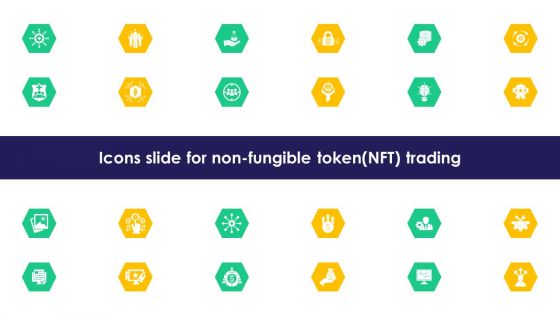 Icons Slide For Non Fungible Token NFT Trading Ppt PowerPoint Presentation File Professional PDF