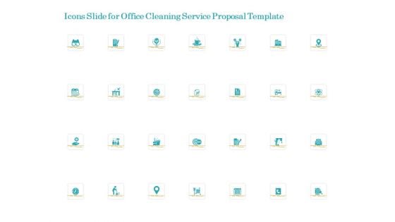 Icons Slide For Office Cleaning Service Proposal Template Ppt Show Styles PDF