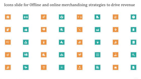 Icons Slide For Offline And Online Merchandising Strategies To Drive Revenue Background PDF